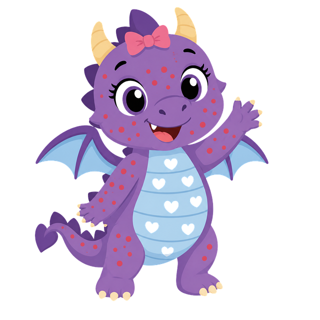Free dragon cute dragon purple dragon vector