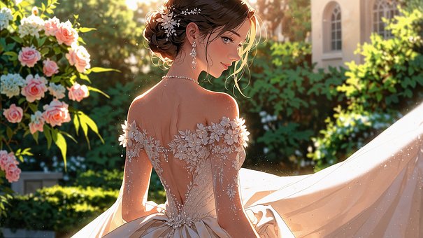 Braut, Hochzeitskleid, Hintergrund