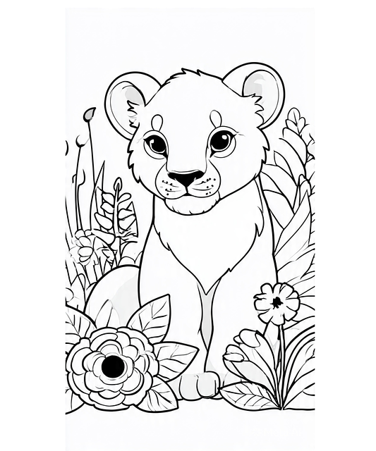 Free Coloring Cub illustration and picture
