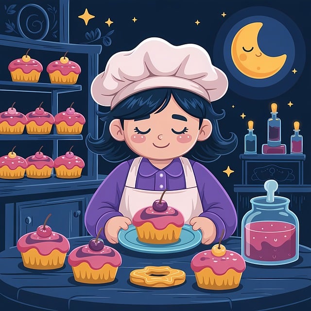 Free cartoon baker cookies illustration