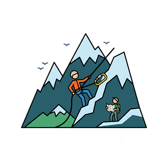 Free Mountaineering Adventure vector and picture
