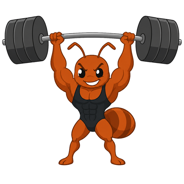 Free Ant Bodybuilder vector and picture
