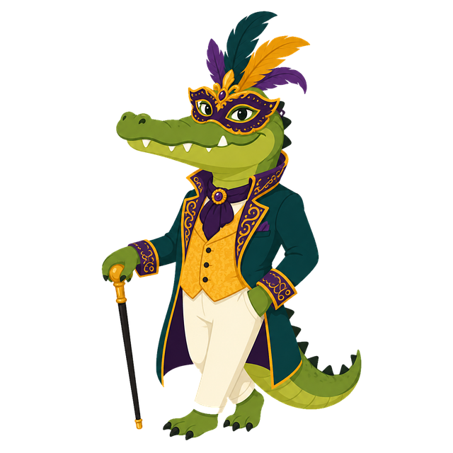 Krokodil, Venezianische Maske, Karneval
