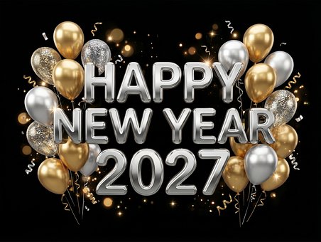 Free Happy New Year 2027 illustration and picture