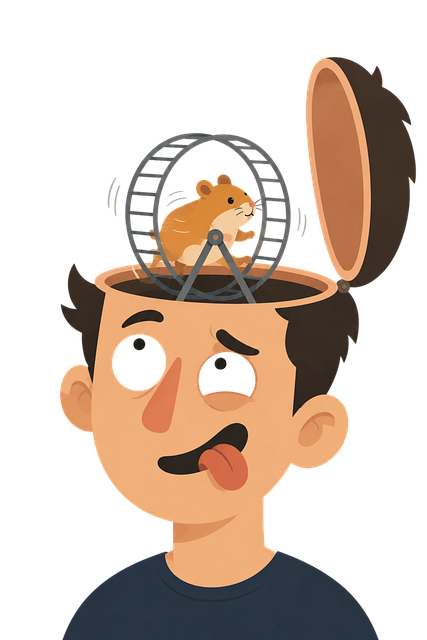 Free funny cartoon hamster brain drawing vector