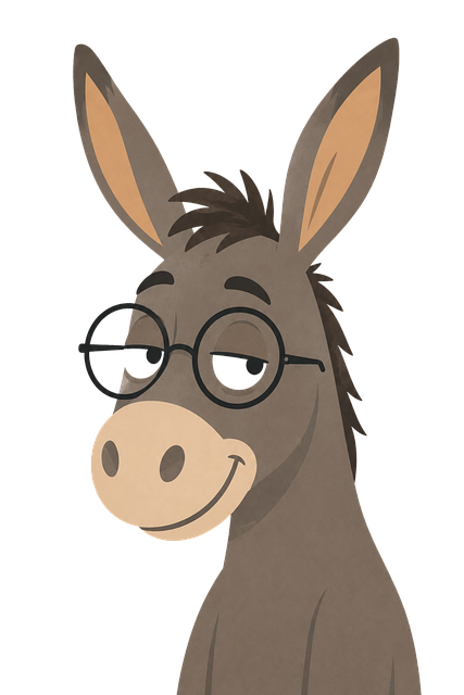 Free funny donkey nature glasses vector