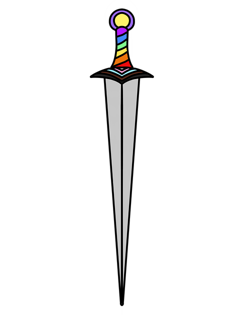 Download free HD stock image of Sword Queer Free sword queer pride illustration