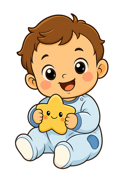 Free baby boy mascot illustration
