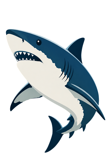Free great white shark vector shark sea predator vector