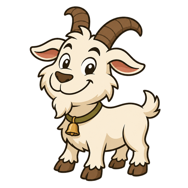 Free cartoon goat cute goat goat mascot vector