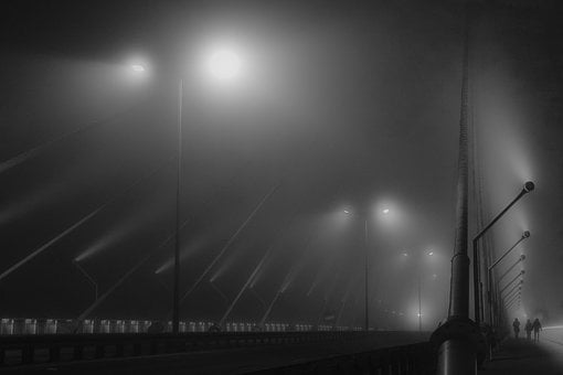Brug, Mist, Architectuur, Nacht, Straat