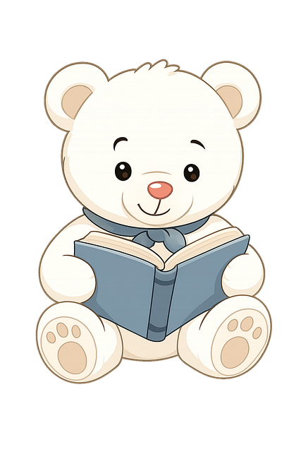 Free bear plush toy book vector