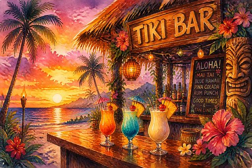 Tiki-Bar, Cocktails, Mai Tai