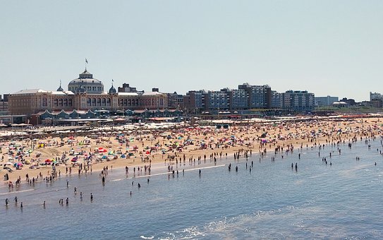 Strand, Kurhaus, Ocean, Hav, Kyst