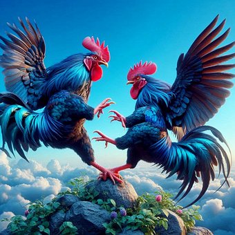 Free Rooster Fight illustration and picture