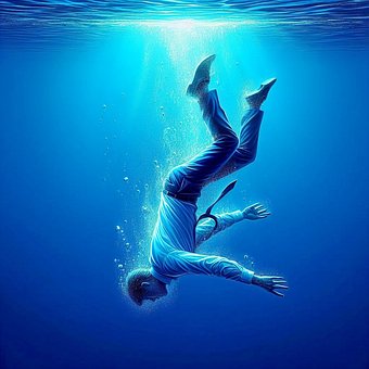 Free Drowning Man illustration and picture