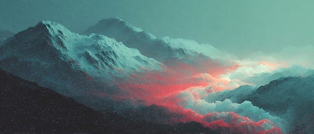 Montanha, Nevoeiro, Abstrato, Fundo
