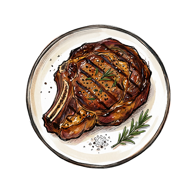Free steak ribeye grilled illustration