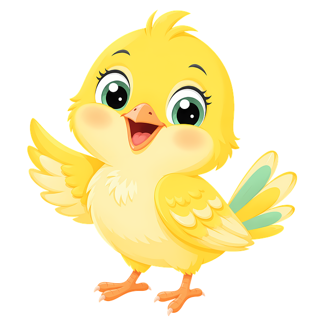 Free canary cartoon character kawaii illustration