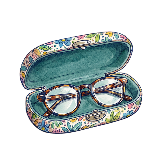 Free glasses glasses case watercolor illustration