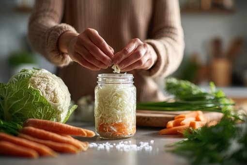 Sauerkraut, Gärung, Kohl, Hausgemacht