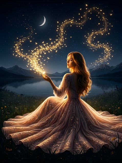 Free Woman Night illustration and picture