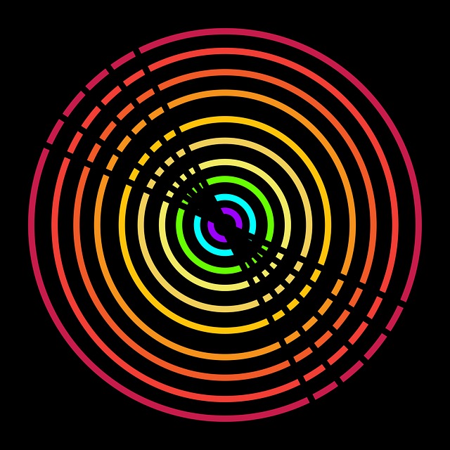 Free circles rainbow pattern illustration