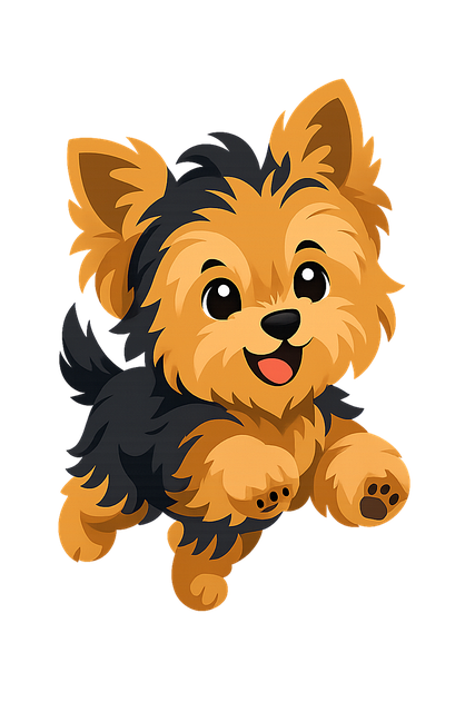 Free yorkshire terrier yorkie puppy cute dog vector