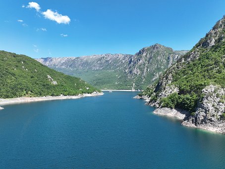 Meer, Bergen, Helder Water, Zomerdag