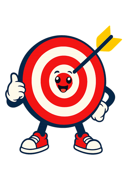 Ziel, Bullseye, Maskottchen, Pfeil