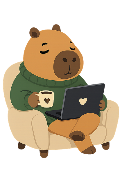 Free capybara cute capybara cartoon style vector