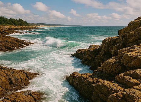Free Seascape Rocky Shore photo and picture