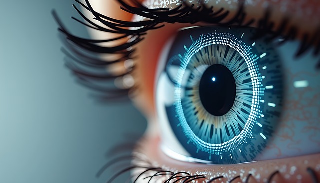 Free biometrics eye scan digital technology illustration