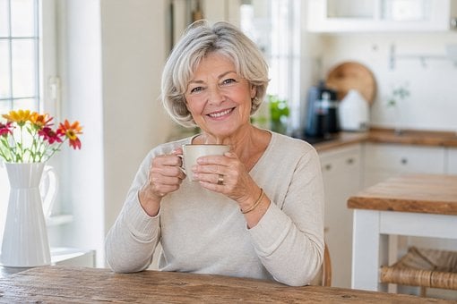 Free Older Woman Kitchen illustration and picture