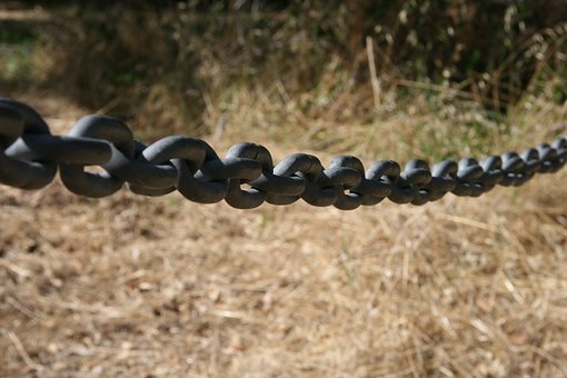 Kette, Metall, Schwarz, Draussen, Stärke