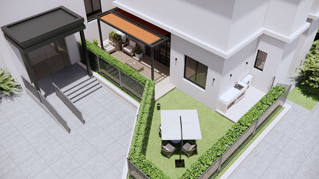 Free terrace outdoor grill illustration
