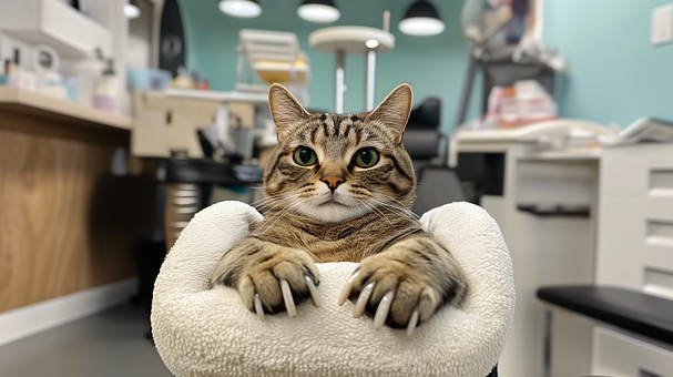 Katze, Maniküre, Schönheitssalon