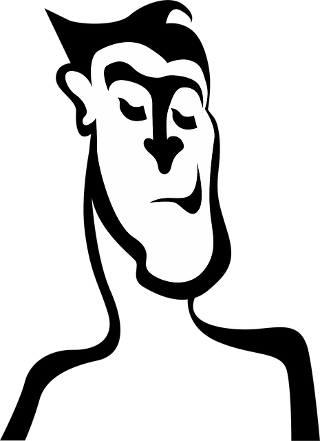 Caricatura, Preto E Branco, Rosto, Arte