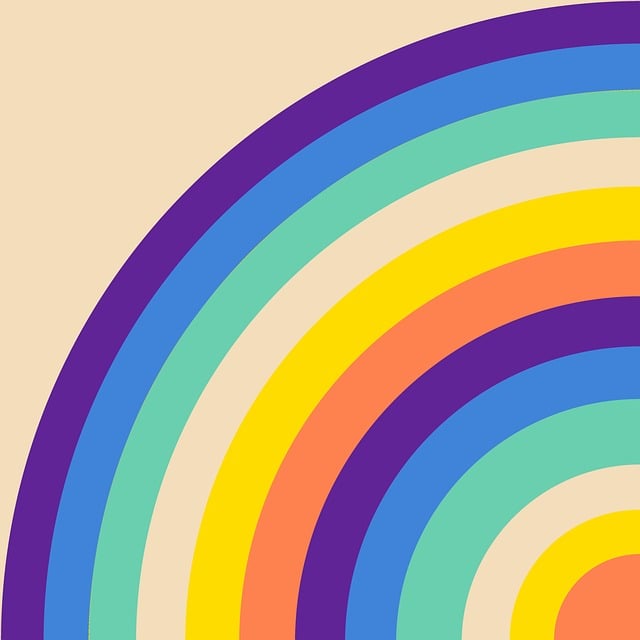 Download free HD stock image of Rainbow Arc Free rainbow arc retro illustration