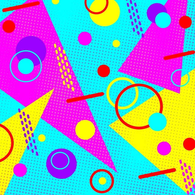 Free abstract retro 80's illustration