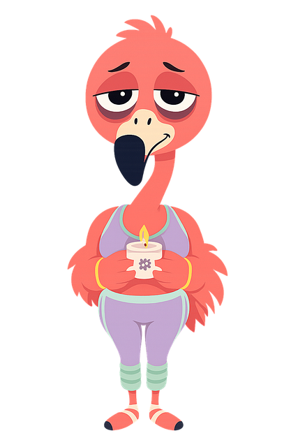 Free flamingo mascot humor vector