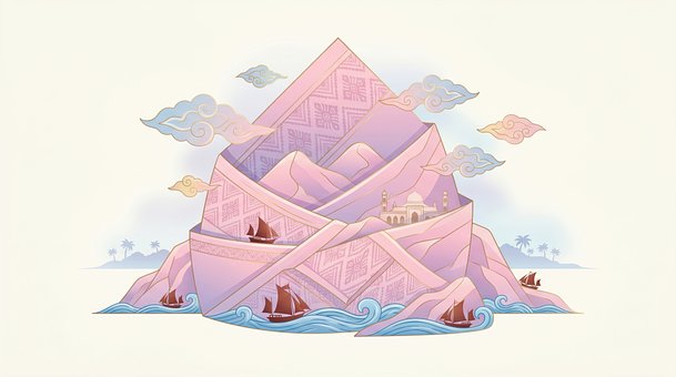 Rosa, Pirâmide, Geométrico, Surrealista
