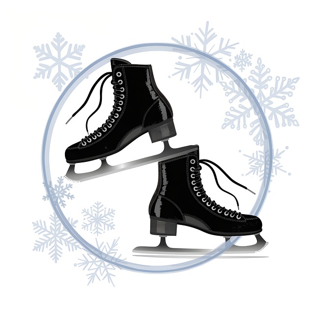 Free skates black shiny illustration