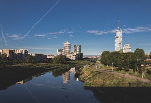 Rzeszów, Stad, Polen, Modern, Rivier