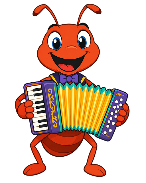 Free ant accordion musician vector