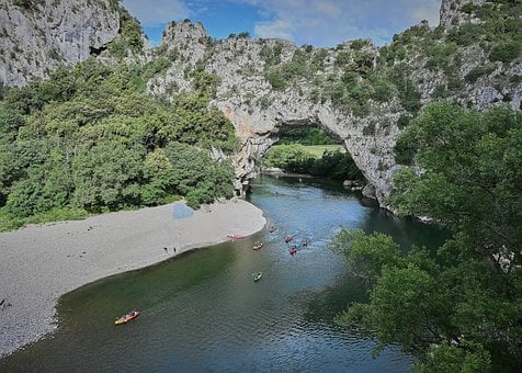 Ardèche, Frankrijk, Rivier, Natuur, Boog