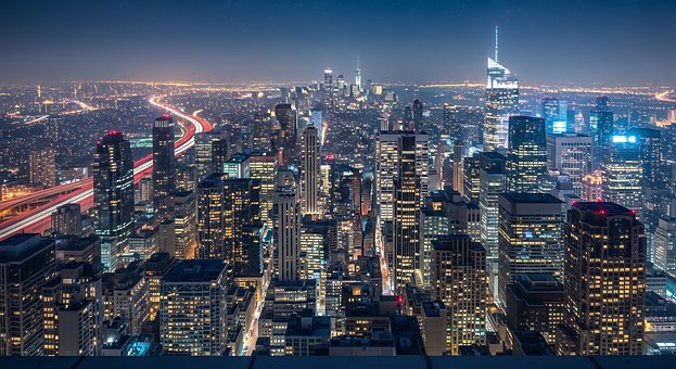 Free Cityscape Night Sky photo and picture