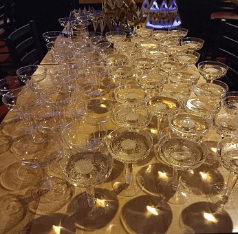 Champagne, Glas, Fejring, Middagsselskab