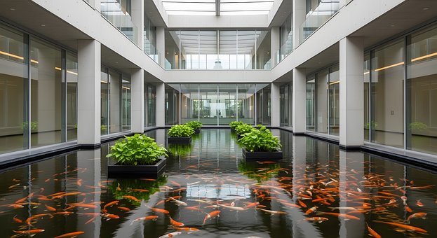 Free Modern Architecture Atrium illustration and picture