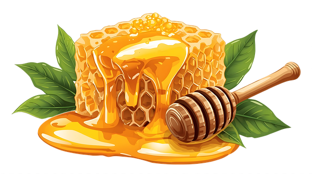 Free Honey Honeycomb illustration and picture
